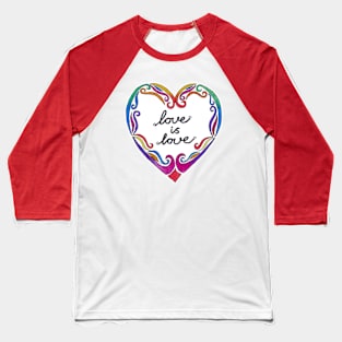 Rainbow Heart Baseball T-Shirt